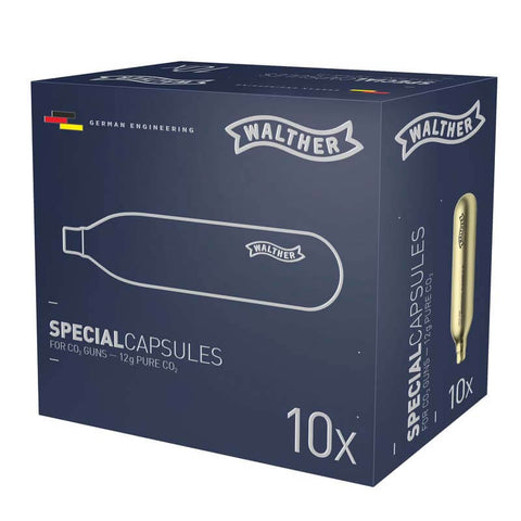 Walther 10er Pack - Premium CO2 Einweg Kapsel - 12 Gramm