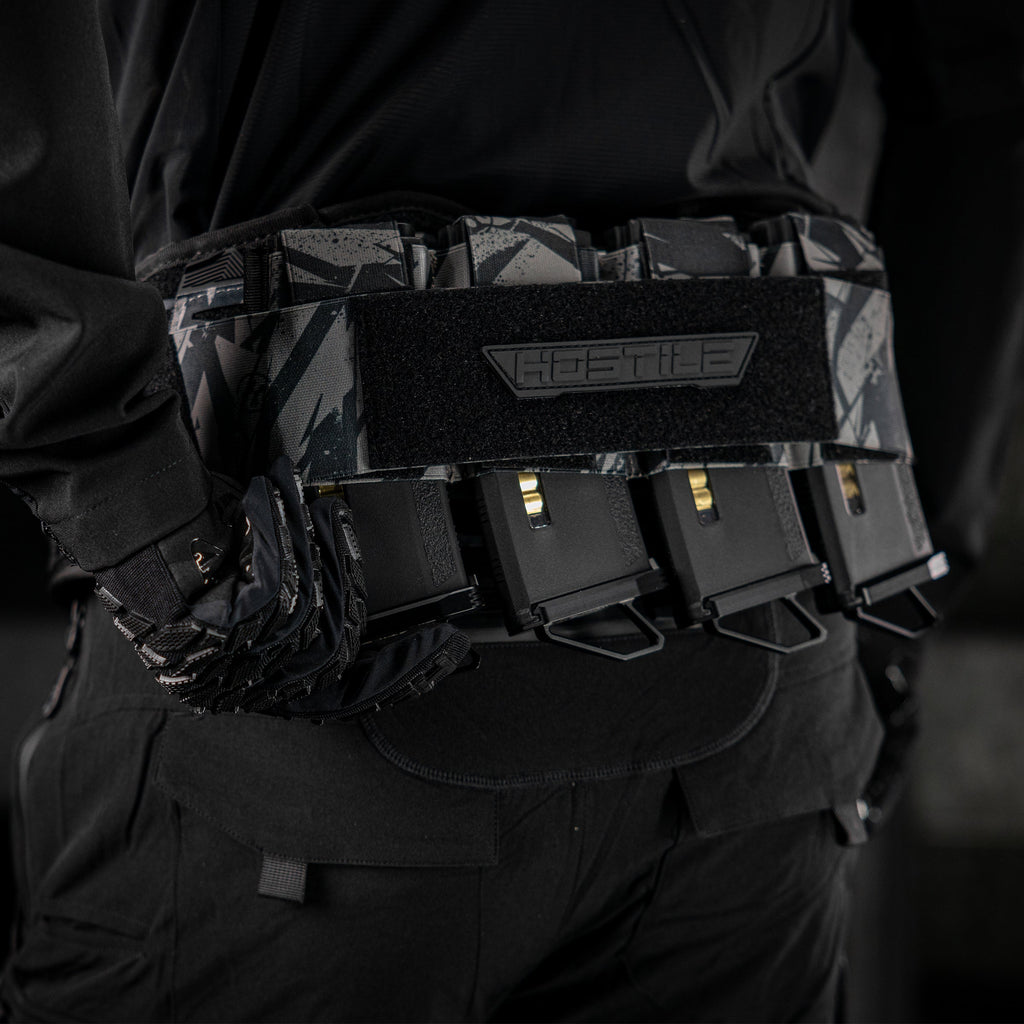 HK Army Hostile Synapse Flex Belt – MOLLE-Harness Für Airsoft, Mit 4 Magazinzellen, Verstellbar 66–114 Cm, Gepolsterte Rückenpartie