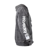 HK Army Split Hoodie - Acid Wash White