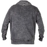 HK Army Split Hoodie - Acid Wash White