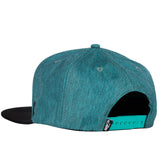 HK Army Cap - Clip Snapback Hat - Black/Teal