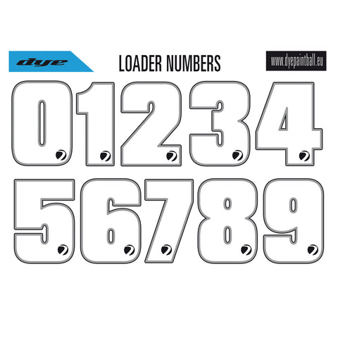 Dye Loader Number Sticker Sheet