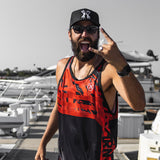 HK Army DryFit Tank Top "Shredded" Red