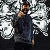 NEW - HK Army Split Hoodie Acid Wash - keeps you warm with style