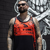 HK Army DryFit Tank Top "Shredded" Red