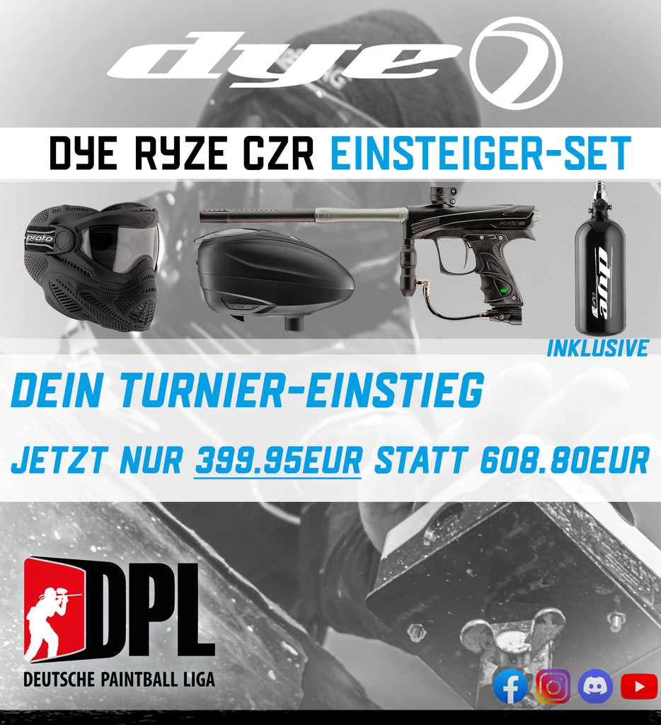 Dein Turnier Einstieg - Dye Rize CZR Paintball Set - zum Frühling im A ...