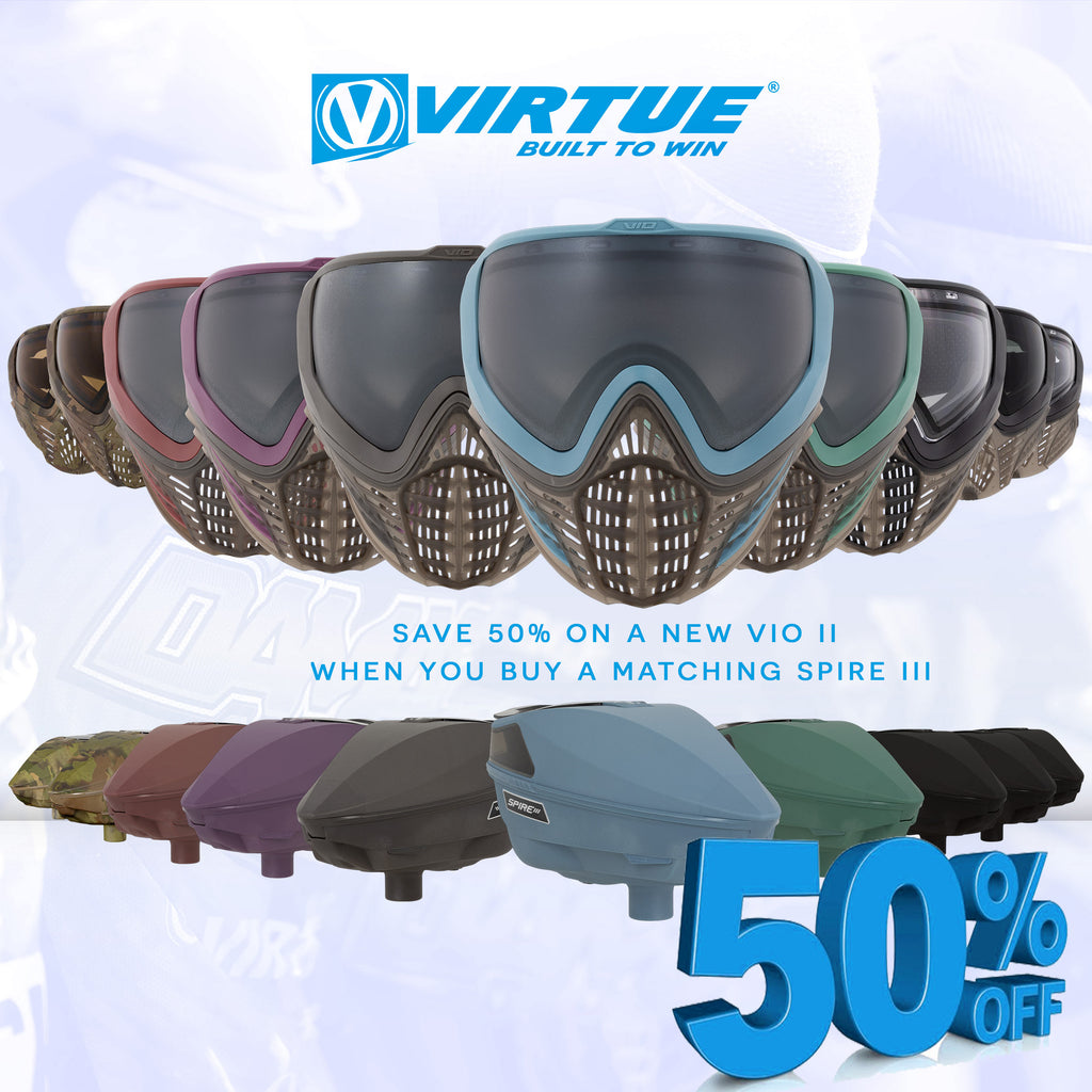 Virtue Vio Contour II Special - 50 Prozent bei uns an der neuen Paintball Maske von Virtue sparen
