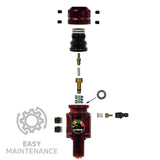 HK Army Turbine Pro Regulator - Long Body - Marble red