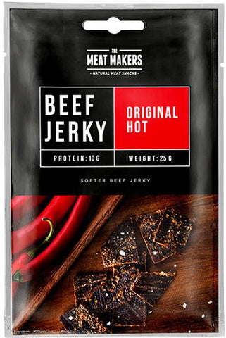 Meat Makers Beef Jerky Original Hot- Trockenfleisch für Sport und Freizeit