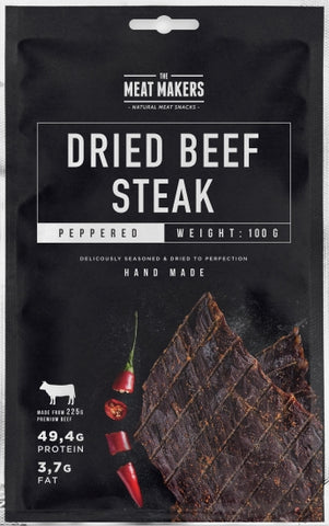 Meat Makers Beef Steak Peppered - Trockenfleisch für Sport und Freizeit