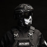 HK Army Push Unite MKII Paintball Maske - Warlord Omen -White Skull - Silver Lens