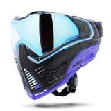 HK Army Push Unite MKII Paintball Maske - Nebula (Black/Turq/Purple) - Blue Lens