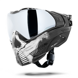 HK Army Push Unite MKII Paintball Maske - Warlord Omen -White Skull - Silver Lens