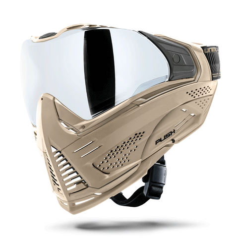 HK Army Push Unite MKII Paintball Maske -  Outlaw (Tan/Tan) - Silver Lens