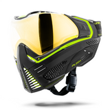HK Army Push Unite MKII Paintball Maske - Reactor (Black/Green) - Gold Lens