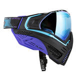 HK Army Push Unite MKII Paintball Maske - Nebula (Black/Turq/Purple) - Blue Lens