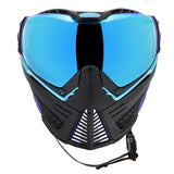 HK Army Push Unite MKII Paintball Maske - Nebula (Black/Turq/Purple) - Blue Lens