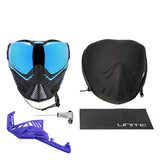 HK Army Push Unite MKII Paintball Maske - Nebula (Black/Turq/Purple) - Blue Lens