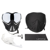 HK Army Push Unite MKII Paintball Maske -Seeker (Black/White) - Silver Lens
