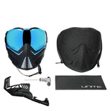 HK Army Push Unite MKII Paintball Maske - Vortex (Black/Blue) - Blue Lens