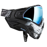 HK Army Push Unite MKII Paintball Maske - Warlord Soul - White Skull - Blue Lens