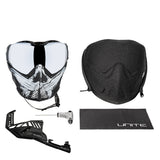 HK Army Push Unite MKII Paintball Maske - Warlord Omen -White Skull - Silver Lens