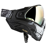 HK Army Push Unite MKII Paintball Maske - Warlord Enforcer -White Skull - Gold Lens