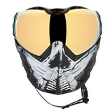 HK Army Push Unite MKII Paintball Maske - Warlord Enforcer -White Skull - Gold Lens
