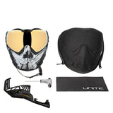 HK Army Push Unite MKII Paintball Maske - Warlord Enforcer -White Skull - Gold Lens