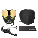 HK Army Push Unite MKII Paintball Maske - Reactor (Black/Green) - Gold Lens