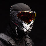 HK Army Push Unite MKII Paintball Maske - Warlord Viper - white Skull - Fire Lense
