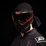 HK Army Push Unite MKII Paintball Maske - Legion (Black/Red) - Red Lens