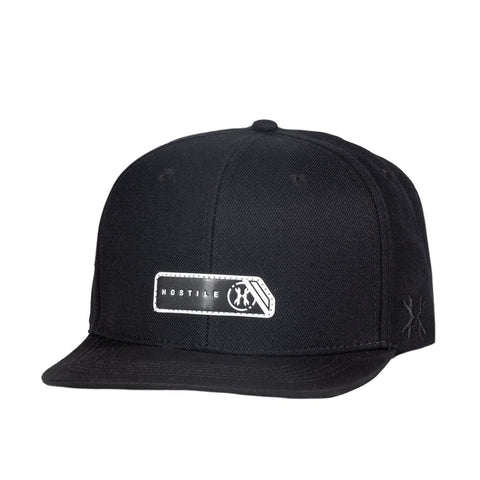 HK Army Cap - Edge Snapback Hat - Black