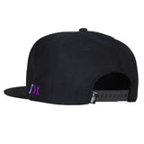 HK Army Cap - Split Snapback Hat - Black/Blue/Purple